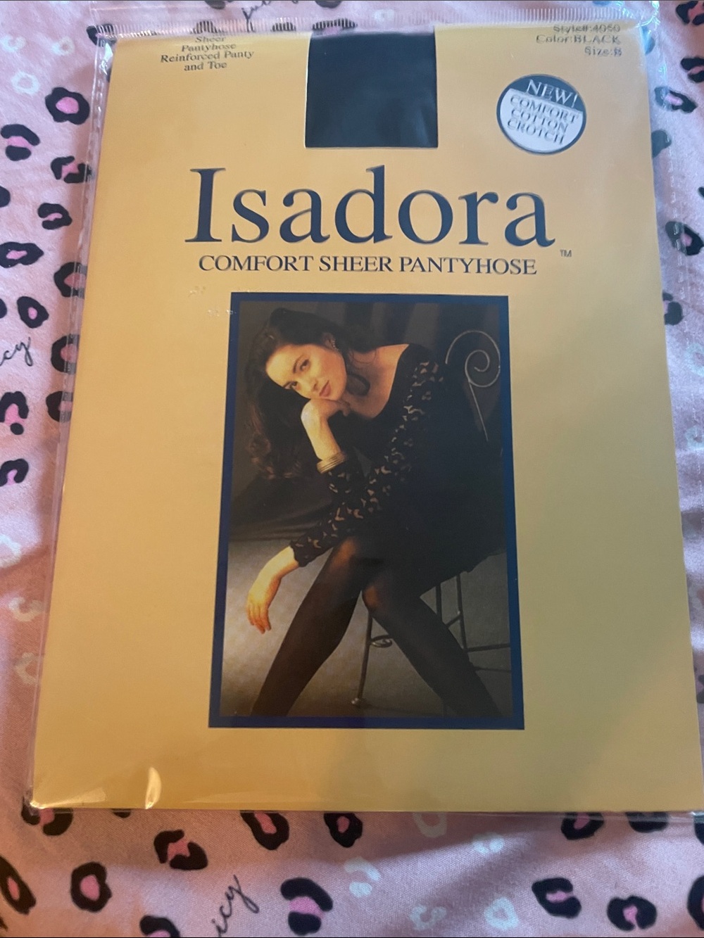 Isadora Comfort Sheer Pantyhose — Black